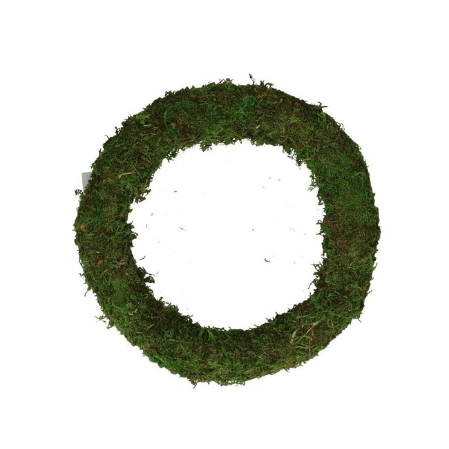 Couronne de mousse | Couleur: Vert | Diamètre 30 centimeter | Par 12 couronnes
