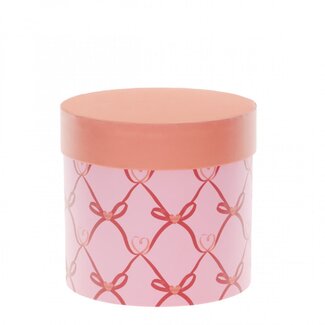 4A Hatbox Cadeaudoosjes “Amari Love” | Kleur: Roze | Diameter 12.5 centimeter | Hoogte 12 centimeter | Per 6 doosjes