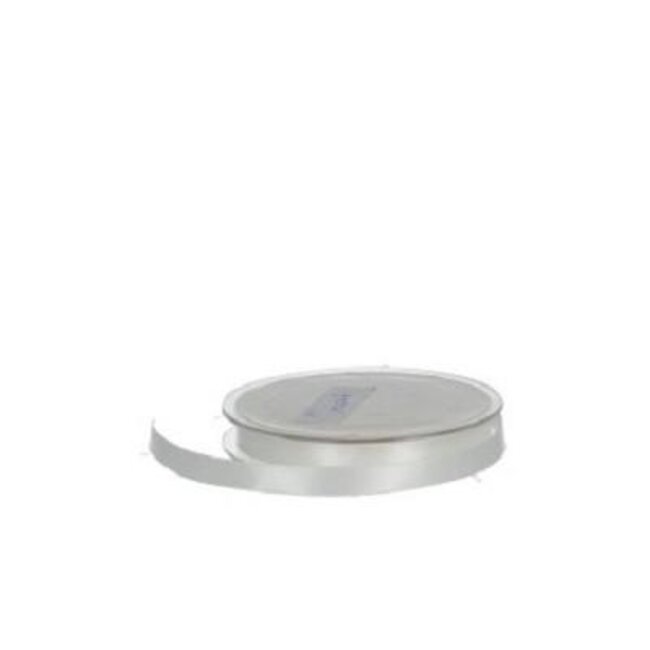 Satinband | Farbe: Naturweiß | Breite 10 Millimeter | Länge 25 Meter | Pro Rolle