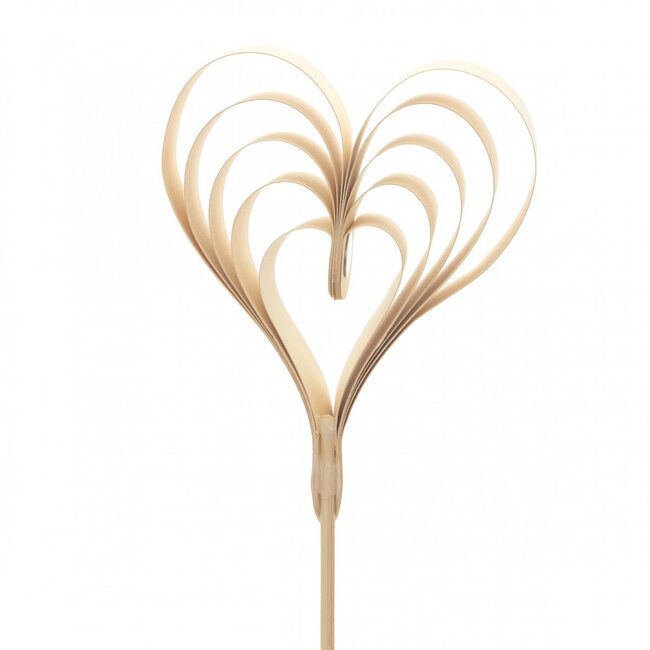 Herz-Stecker “Eternal Love” | Farbe: Cremefarben | Durchmesser 10 centimeter | Länge Stecker ± 50 centimeter | Pro 25 Stecker