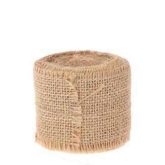 4A Ruban en jute | Couleur: brun clair | Largeur 50 millimeter | Longueur 5 meter | Par rouleau