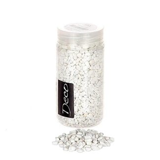 4A Gravier naturel | Couleur: Blanc naturel | Diamètre 6 - 8 millimeter | Contenu pot 370 milliliter | Par pot