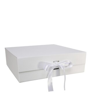 4A Boîte cadeau | Couleur: Blanc naturel | Longueur 30 centimeter | Largeur 30 centimeter | Hauteur 9 centimeter | Par boîte
