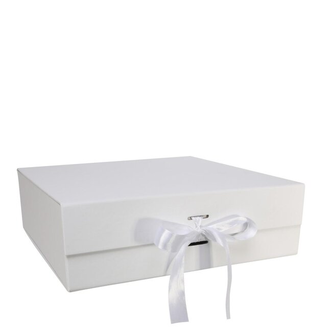 Boîte cadeau | Couleur: Blanc naturel | Longueur 30 centimeter | Largeur 30 centimeter | Hauteur 9 centimeter | Par boîte