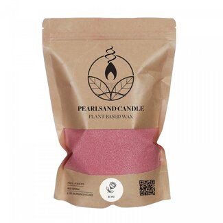 4A Pearlsand Kerzenwachs "Rosa" + 4 Dochte | Farbe: Hellrosa | Pflanzenwachs | Inhalt 400 gram | Pro Beutel