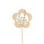 Blume Flori am Stiel | Farbe: Hellbraun | Blumenstecker | Durchmesser 7 centimeter | Länge ± 50 centimeter | Pro 25 Blumenstecker