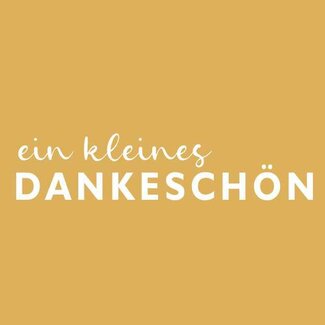 4A Carte Étiquette met Duitse tekst “Dankeschön” | Couleur: brun-jaune | Largeur 7 centimeter | Hauteur 7 centimeter | Par 20 étiquettes