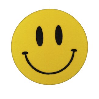 4A Smiley Hänger Dekoration | Farbe: Gelb | Durchmesser 25 centimeter | Pro Hänger