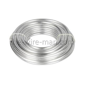 4A Aluminiumdraht | Farbe: Silberfarben | Durchmesser 5 Millimeter | Länge 9.5 Meter | Gewicht 500 Gramm | Pro Rolle
