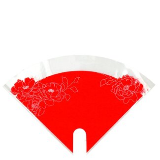 4A Sleeves Moon Kraftlook Flowers | Colour: Red | Length 30 centimeter | Width 30 centimeter | Per 50 sleeves