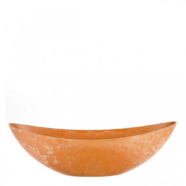 Plastic Melamine Flower box Plant box Boat-shaped | Colour: Terracotta | Length 55 centimeter | Width 13.5 centimeter | Height 17.5 centimeter | Per 6 boats