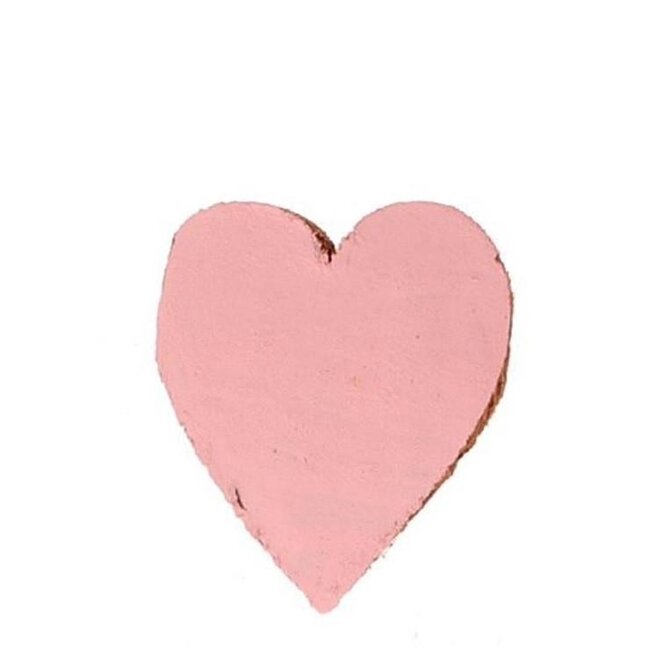 Décoration Coeur de noix de coco | Couleur: Rose | Diamètre 5.5 centimeter | Par 15 cœurs
