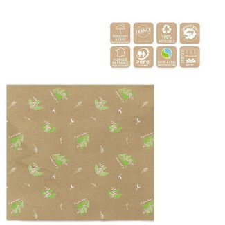 4A Muguet Papierblad “Happy” | Farbe: Braun und Grün | Länge 25 centimeter | Breite 30 centimeter | Pro 250 Blätter