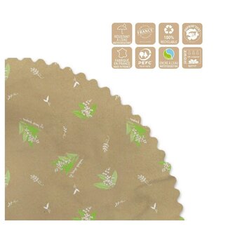 4A Muguet Papier Feuille “Happy” | Couleur: Marron et Vert | Longueur 24 centimeter | Largeur 24 centimeter | Par 250 feuilles