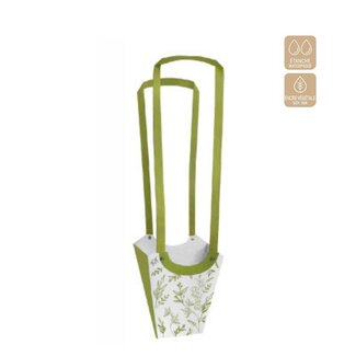 4A Tassen “Muguet Aqua” | Farbe: Weiß und Grün | Länge 10 centimeter | Breite 13 centimeter | Höhe 6.5 centimeter | Pro 10 Tassen