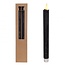 Potlood Kaars LED | Kleur: Zwart | Diameter 2.1 centimeter | Hoogte 25 centimeter | Exclusief AAA batterijen | Per 2 kaarsen