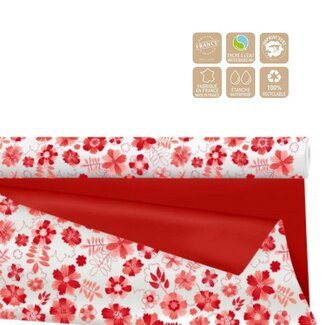 4A Film en rouleau “Rica” | Couleur: Rouge | Largeur 80 centimeter | Longueur 25 meter | Par rouleau