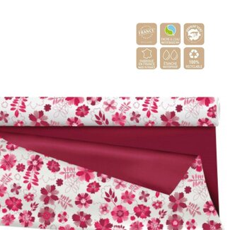 4A Film en rouleau “Rica” | Couleur: Bordeaux | Largeur 80 centimeter | Longueur 25 meter | Par rouleau