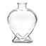 Glass Bottle Heart-shaped “Lovely” | Colour: Transparent | Diameter 3 - 14 centimetre | Width 6 centimetre | Height 18 centimetre | Per 6 bottles