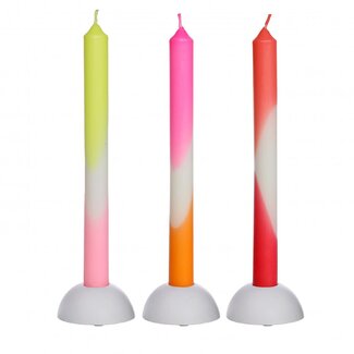 4A Candle Dip Dye | Colour: Mixed Colours | Diameter 2.2 centimetre | Length 24 centimetre | Per 3 candles