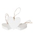 Wooden Heart Hanger Decoration | Colour: Natural White | Length 25 centimeter | Per 5 hearts