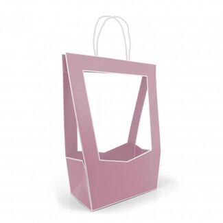 4A Tassen “Médaillon” | Kleur: Oudroze | Lengte 23 centimeter | Breedte 14 centimeter | Hoogte 38 centimeter | Per 5 tassen