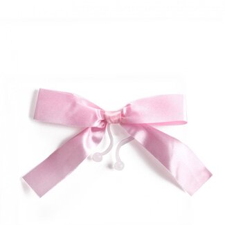 4A Ruban Nœud avec Pince | Couleur: Rose | Par 10 nœuds