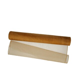 4A Textiel Organza | Kleur: Goudkleurig | Breedte 40 centimeter | Lengte 9 meter | Per rol