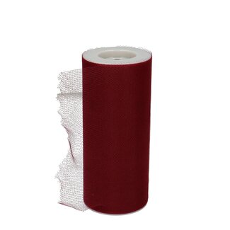 4A Ruban tulle | Couleur: Bordeauxrood | Largeur 150 millimeter | Longueur 23 meter | Par rouleau