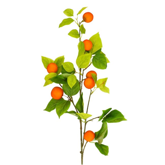 Orangenzweig Kunstzweig | Farbe: Orange | Länge ± 89 centimeter | Pro Kunstzweig
