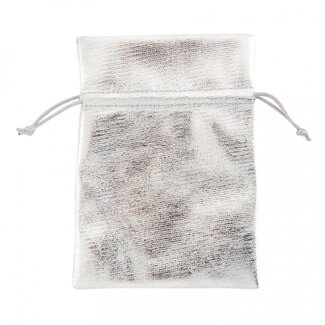 4A Cadeautasjes "Shiny” | Kleur: Zilverkleurig | Lengte 17 centimeter | Hoogte 12 centimeter | Per 10 tassen