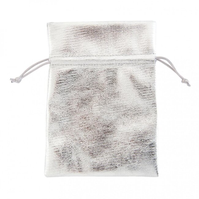 Cadeautasjes "Shiny” | Kleur: Zilverkleurig | Lengte 17 centimeter | Hoogte 12 centimeter | Per 10 tassen