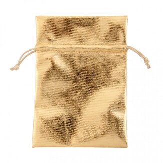 4A Cadeautasjes "Shiny” | Kleur: Goudkleurig | Lengte 17 centimeter | Hoogte 12 centimeter | Per 10 tassen