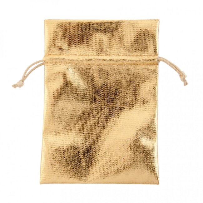 Cadeautasjes "Shiny” | Kleur: Goudkleurig | Lengte 17 centimeter | Hoogte 12 centimeter | Per 10 tassen