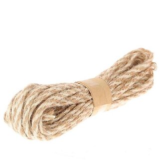 4A Fil de corde en jute | Couleur: Brun clair | Diamètre 4 millimètres | Longueur 7 mètres | Par rouleau