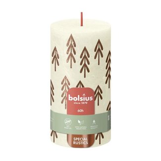 4A Stump candle Rustic Silhouette | Colour: Cream-coloured | Diameter 7 centimeter | Height 13 centimeter | Per 4 candles