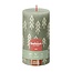Pillar candle Rustic Silhouette | Colour: Green | Diameter 7 centimeter | Height 13 centimeter | Per 4 candles
