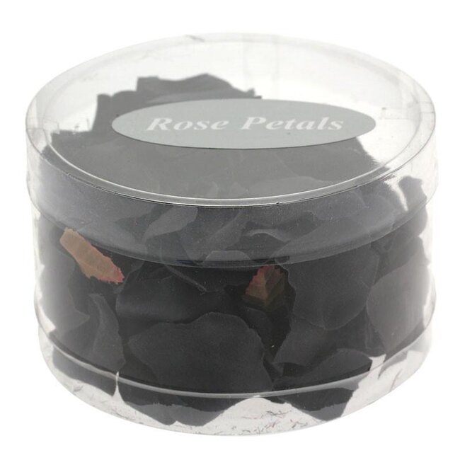 Pétales de rose Fleurs artificielles | Couleur : Noir | Par 150 pétales de rose