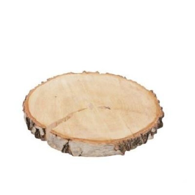 Dried Birch Wood Discs | Colour: Brown | Diameter 21 centimeter | Per 10 discs