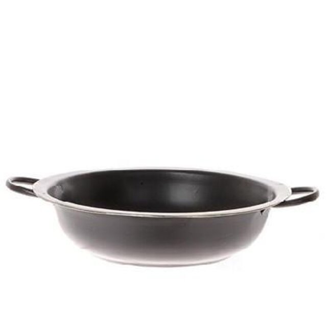 Zinkschale Blumentopf Pflanzentopf | Farbe: Schwarz | Durchmesser 34.5 Zentimeter | Höhe 9.5 Zentimeter | Pro 8 Schalen
