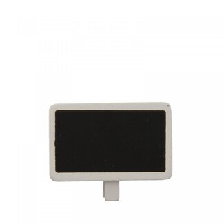 4A Schoolbord Label Clip | Kleur: Zwart | Breedte 5.5 centimeter | Hoogte 3.5 centimeter | Per 6 labels