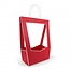 Cadeautasjes "Médaillon” | Kleur: Rood | Lengte 23 centimeter | Breedte 14 centimeter | Hoogte 38 centimeter | Per 5 tassen