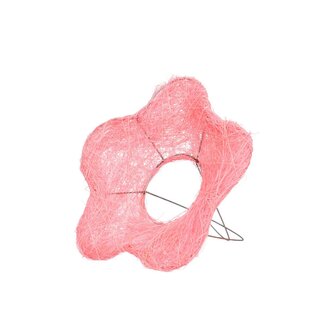 4A Boekethouder Sisal “Bloem” | Kleur: Roze | Diameter 15 centimeter | Per 10 boekethouders