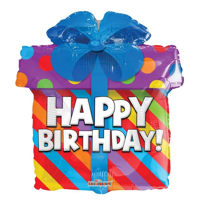Fête! Ballon “Joyeux Anniversaire” | Couleur: Couleurs mélangées | Diamètre 45 centimeter | Par 10 ballons