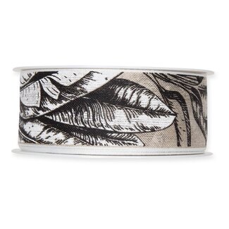 4A Bladeren Lint | Kleur: Lichtbruin | Breedte 40 millimeter | Lengte 15 meter | Per rol