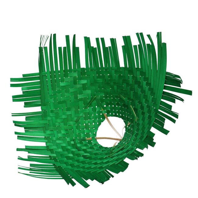 Straußhalter Bambus Geflecht | Farbe: Grün | Durchmesser 34 centimeter | Pro 6 Straußhalter