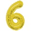 Party! Balloon Number 6 | Colour: Gold-coloured | Height 85 centimeter | Per balloon