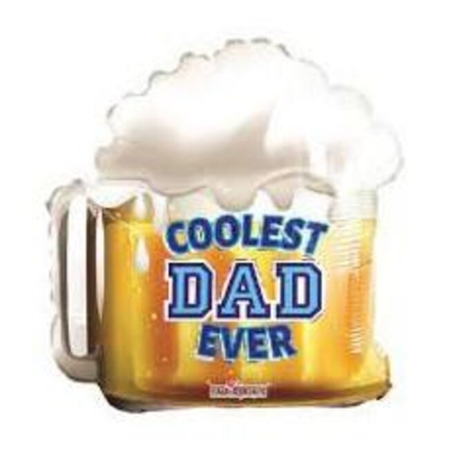 Party! Balloon “Coolest Dad” | Colour: Mixed Colours | Diameter 45 centimetre | Per 10 balloons