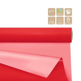 4A Tweezijdig Mat Folie op rol Universeel | Kleur: Roodroze | Breedte 80 centimeter | Lengte 40 meter | Per rol