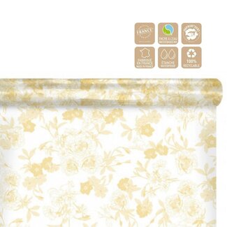 4A Folie auf Rolle Blumenmuster “Foresty” | Farbe: Beige | Breite 80 centimeter | Länge 100 meter | Pro Rolle